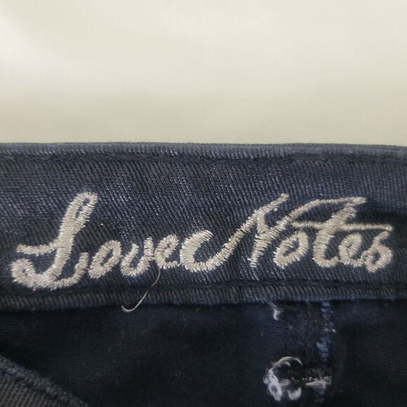 Love Notes Jeans Juniors 7 / 8 Black Low Rise Goth Skinny Leg Zip Chain Pocket - Picture 8 of 16
